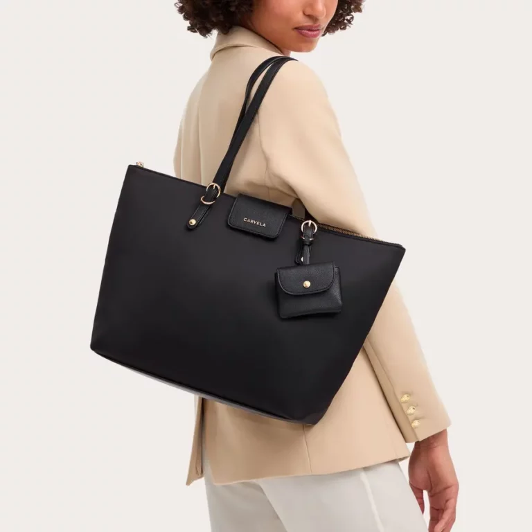 nylon tote bag black