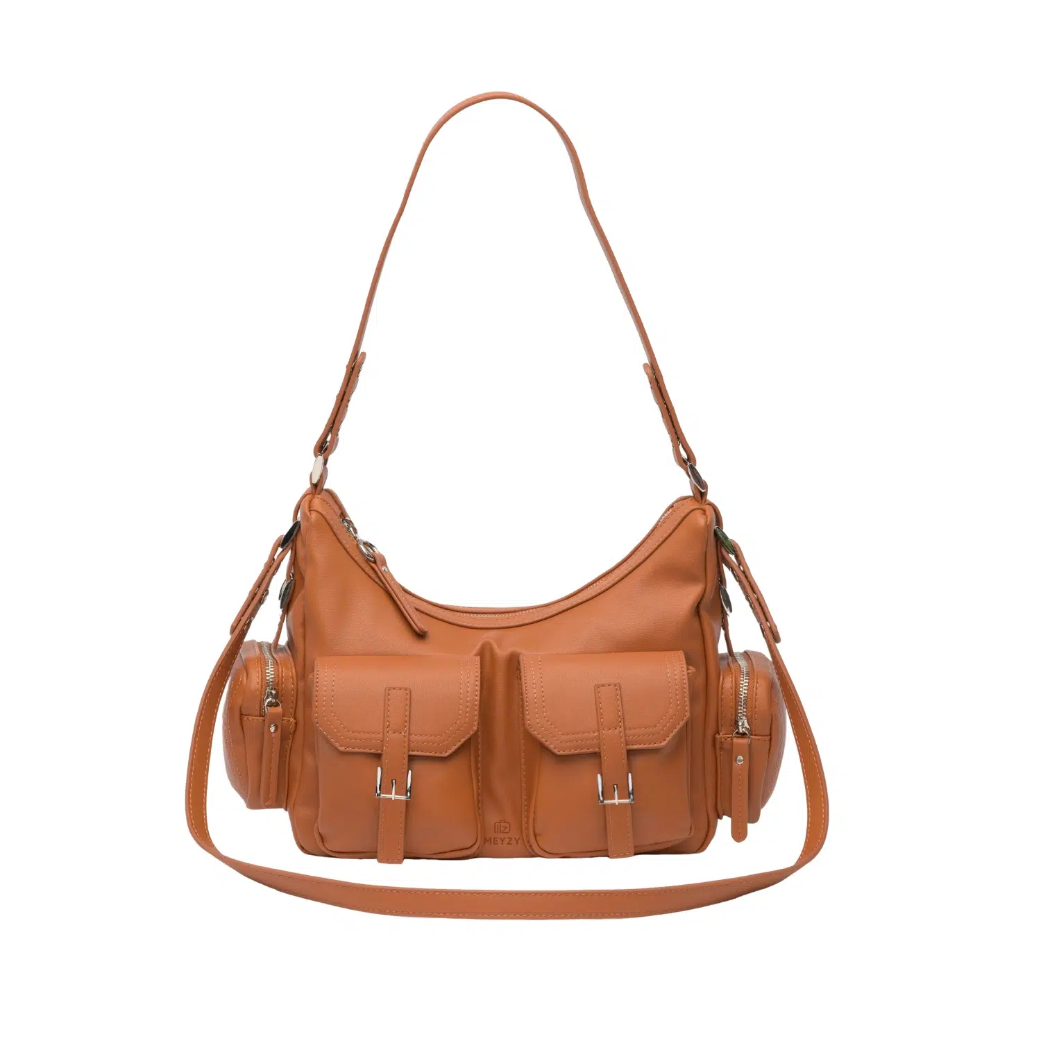 multi-pockets leather handbags